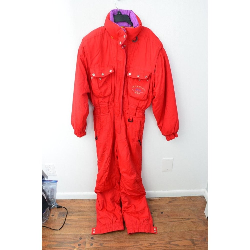KILLY AWT Ski Suit One Piece Snowsuit Snow Bib Red Waterproof Womens 6